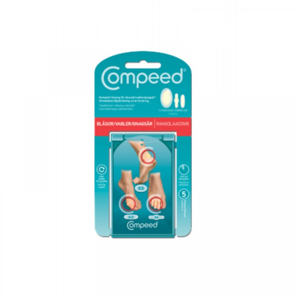 Compeed Vabelplaster Mix 5 stk – Medium, Small & Tå – Førstehjælp