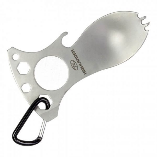 Highlander Multitool 5-i-1 Bestik med Karabin – Multitools