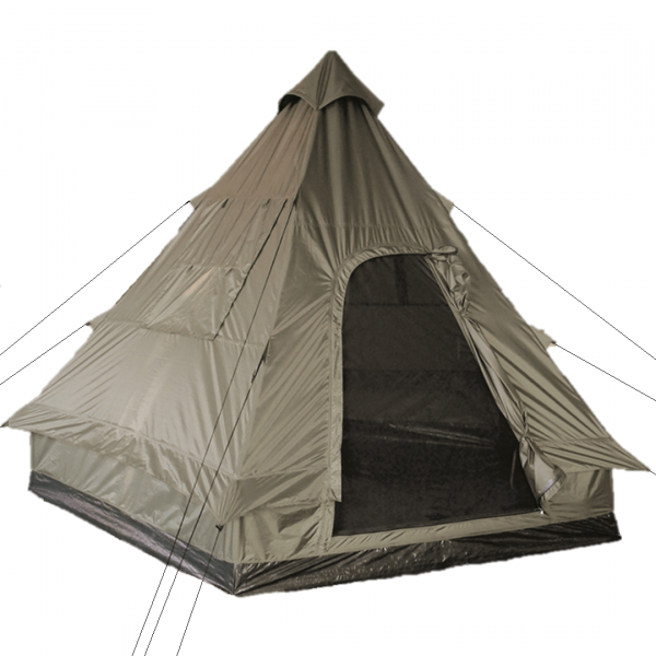 Mil-Tec Pyramide Tipi Telt 4 Personer – Grøn