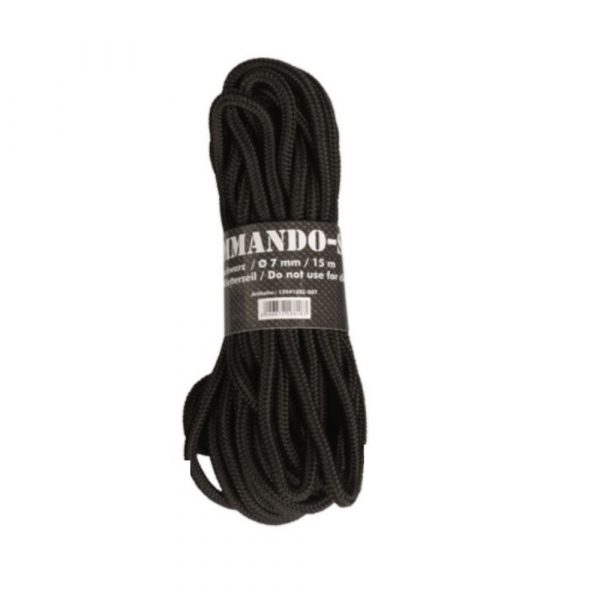 Mil-Tec Polypropylen Reb 15 meter 7 mm - Sort