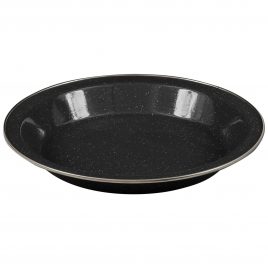 Tallerken - 24 cm - Emalje - Sort