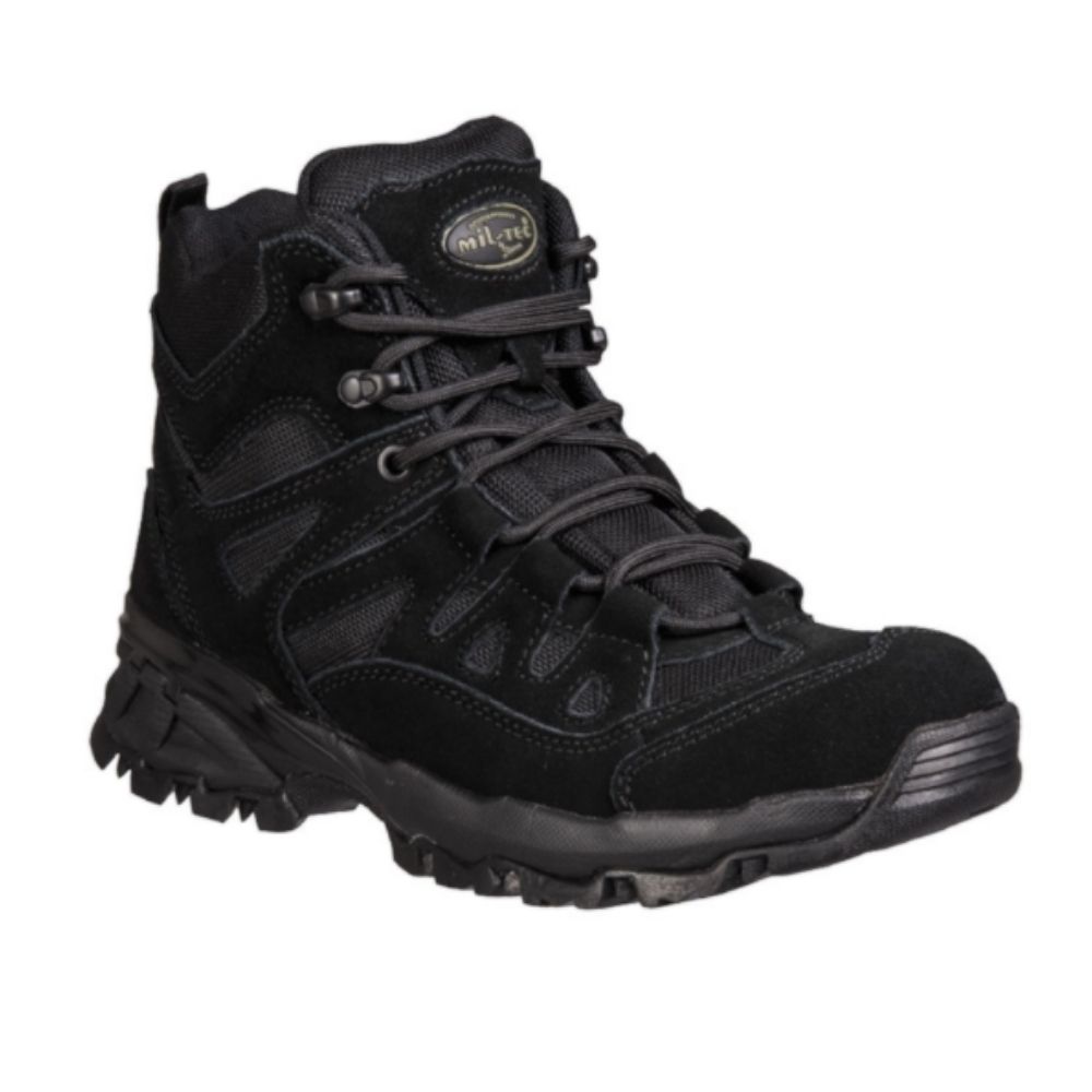 Mil-Tec Squad Boot i sort ruskind