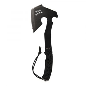 Mil-Tec Black Paracord Axe Stål med hylster - Sort