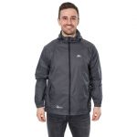 Trespass Qikpac Sammenfoldelig Regnjakke Unisex - Sort