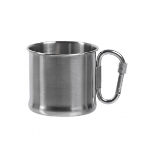 Mil-Tec Drikkekrus Rustfrit Stål med Karabin - 500 ml