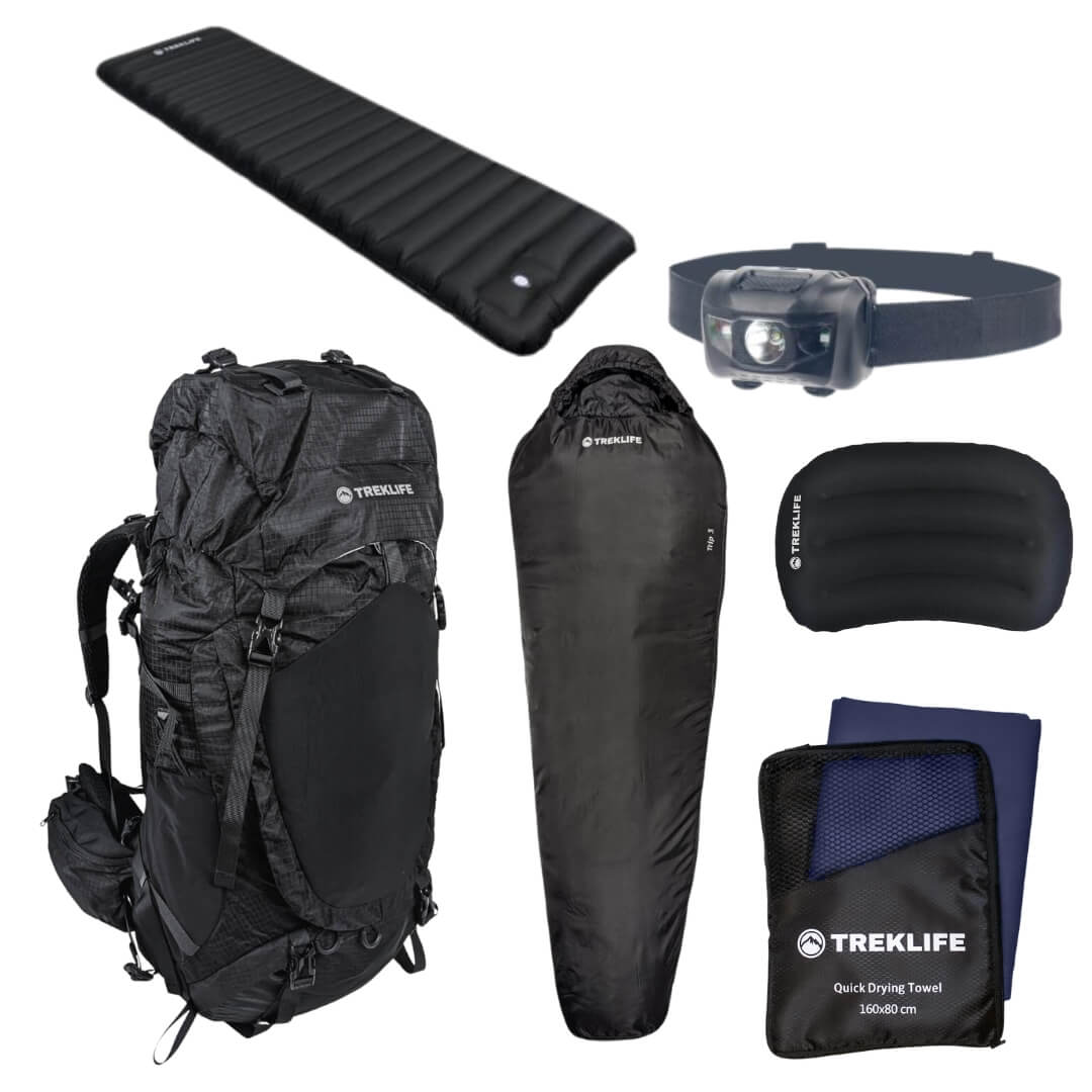 Outdoor/shelter pakke - Essentials - Inkl rygsæk