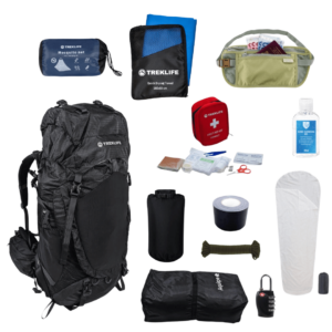 Essentials-pakke til Backpacking - Komplet Rejsesæt