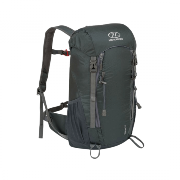 Highlander Trail Rygsæk 30L med Raincover – Grå – Rygsække