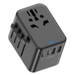 Universal Rejseadapter 4 USB-indgange - Virker i 150+ lande