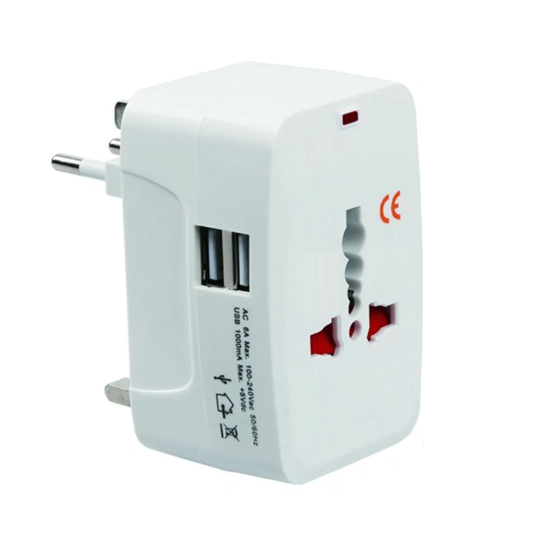 Rejseadapter - Universal - 2 USB indgange thumbnail