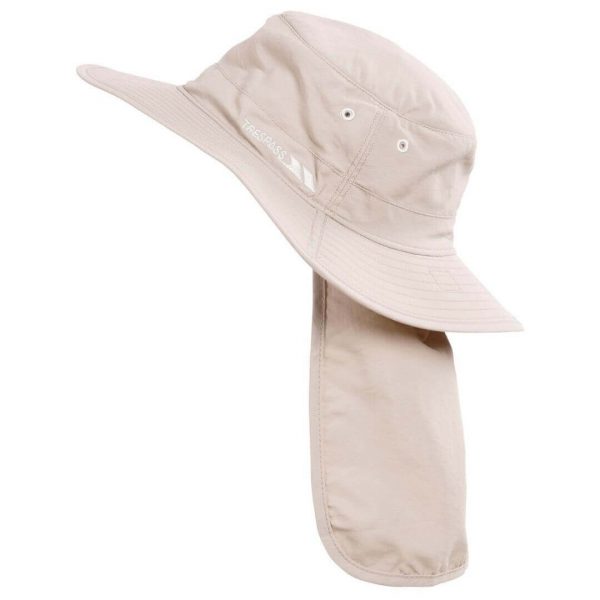 Trespass Bearing Bøllehat UPF40+ med nakkeskygge – Beige