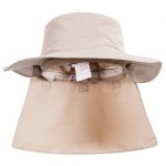 Trespass Bearing Bøllehat UPF40+ med nakkeskygge - Beige