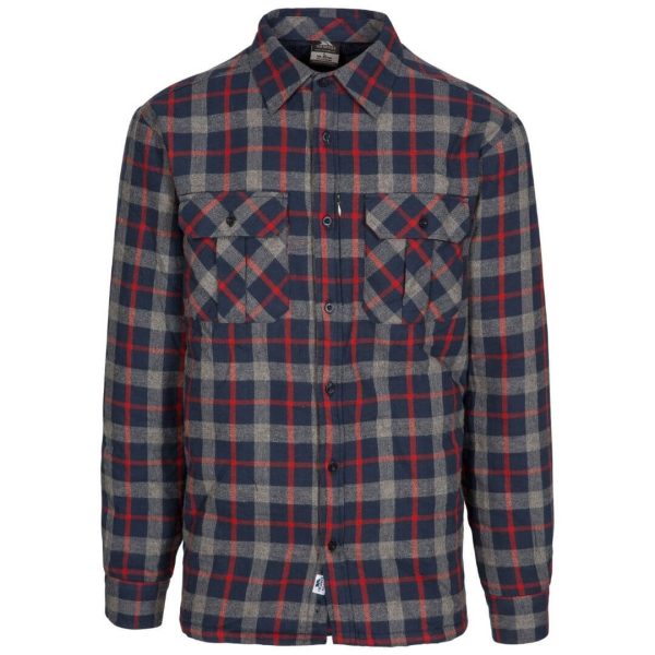 Trespass Rapeseed Fleece Skjorte til Mænd – Navy – Fleecetrøjer