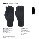 Trespass Bargo Fleece Handsker med Thinsulate - Sort
