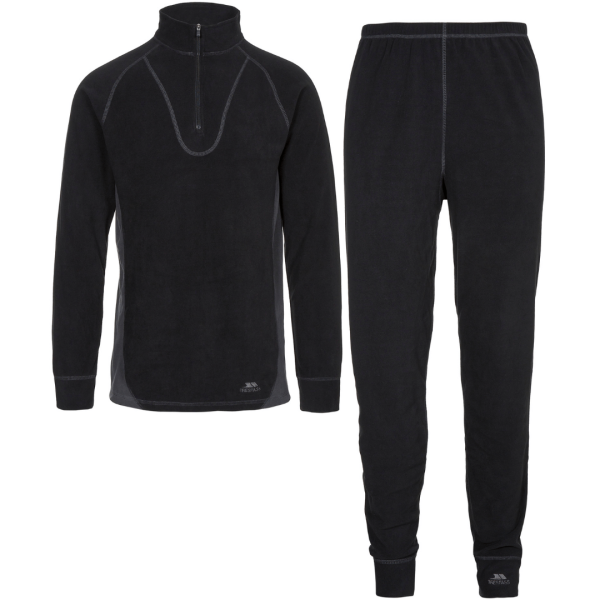 Trespass Thriller Microfleece Termosæt – Sort