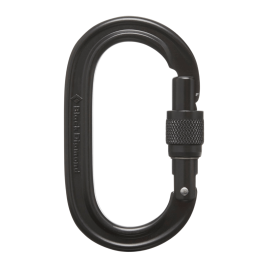 Oval Keylock Screwgate Biner - Black Diamond
