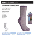 Trespass Springer Vandresokker Dame - Merino Uld - Lilla