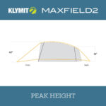 Klymit Maxfield 2 Letvægts Backpacking Telt - Grå/Orange