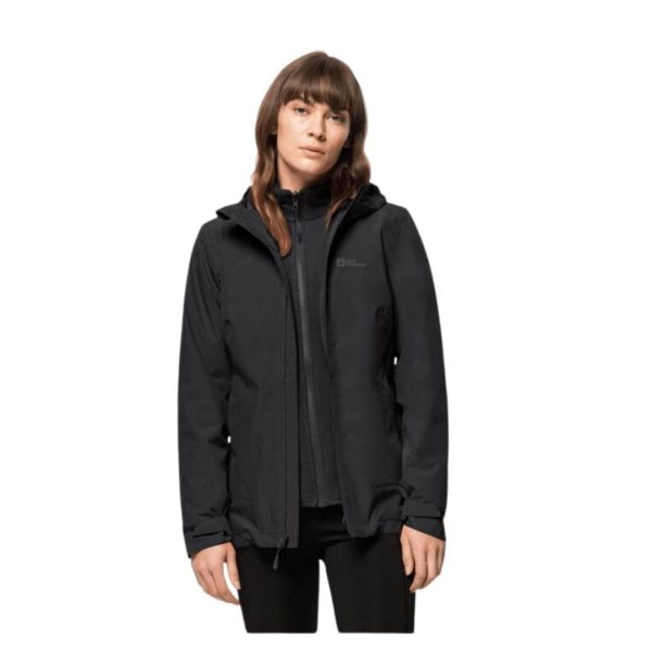 Jack Wolfskin Moonrise 3-in-1 Jakke Dame – Sort – Jakker