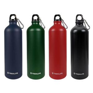 Treklife Drikkeflaske 1 liter Aluminium med Karabinhage