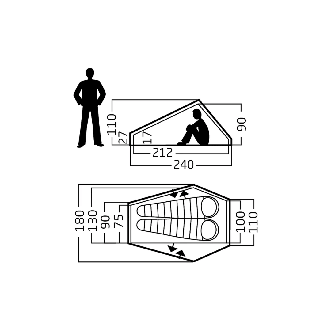 Telt - Nordisk Telemark 2.2 PU - 2 personer