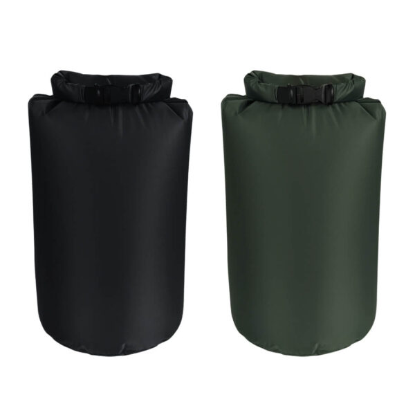 Letvægtig Dry Bag 15 Liter Top Roll Lukning - Grøn/Sort