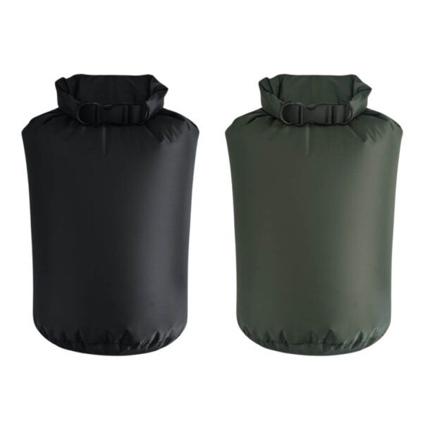 Letvægtig Dry Bag 5 liter Top Roll – Sort/Grøn – Tasker