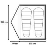 Treklife UV Block 2P Telt - Mørk Sovekabine - Grøn