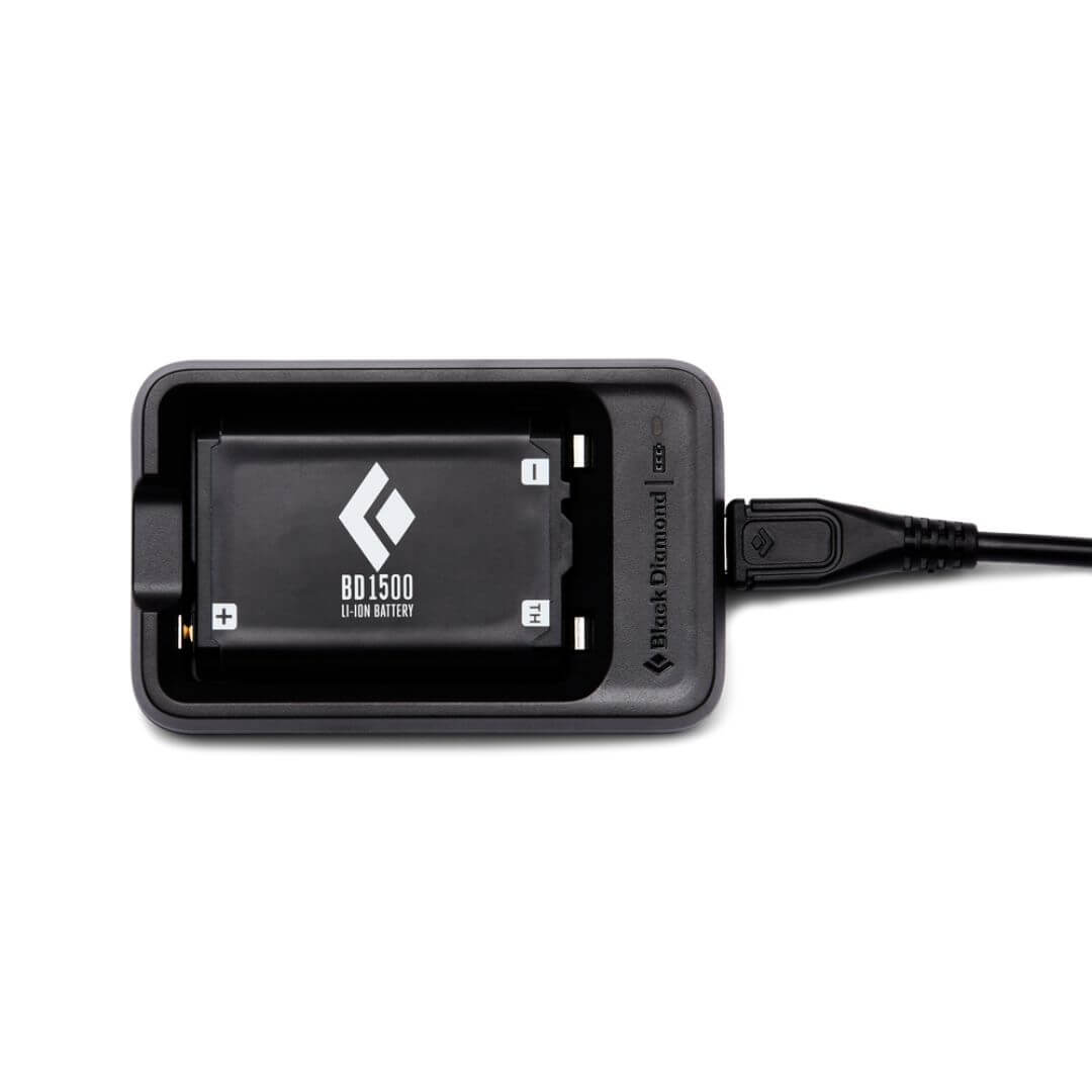 Oplader og batteri til pandelampe - Black Diamond BD 1500 battery & charger thumbnail