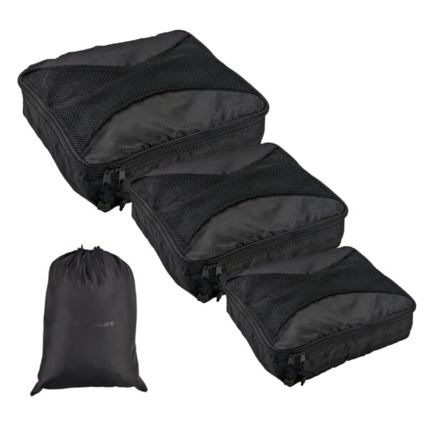 Treklife Packing Cubes Sæt med Vaskepose – 4L, 6L & 8L