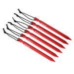 Treklife Teltpløkker Letvægts Aluminium 18 cm - Rød - 6-pak