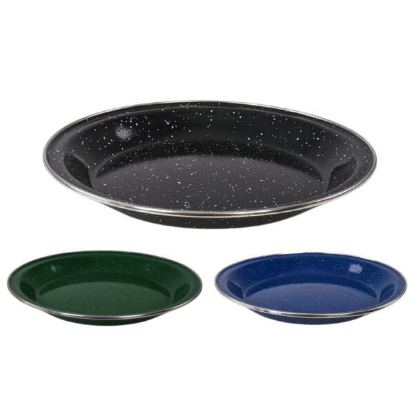Emaljetallerken 24 cm – Til outdoor, camping og shelterturen – Spisegrej