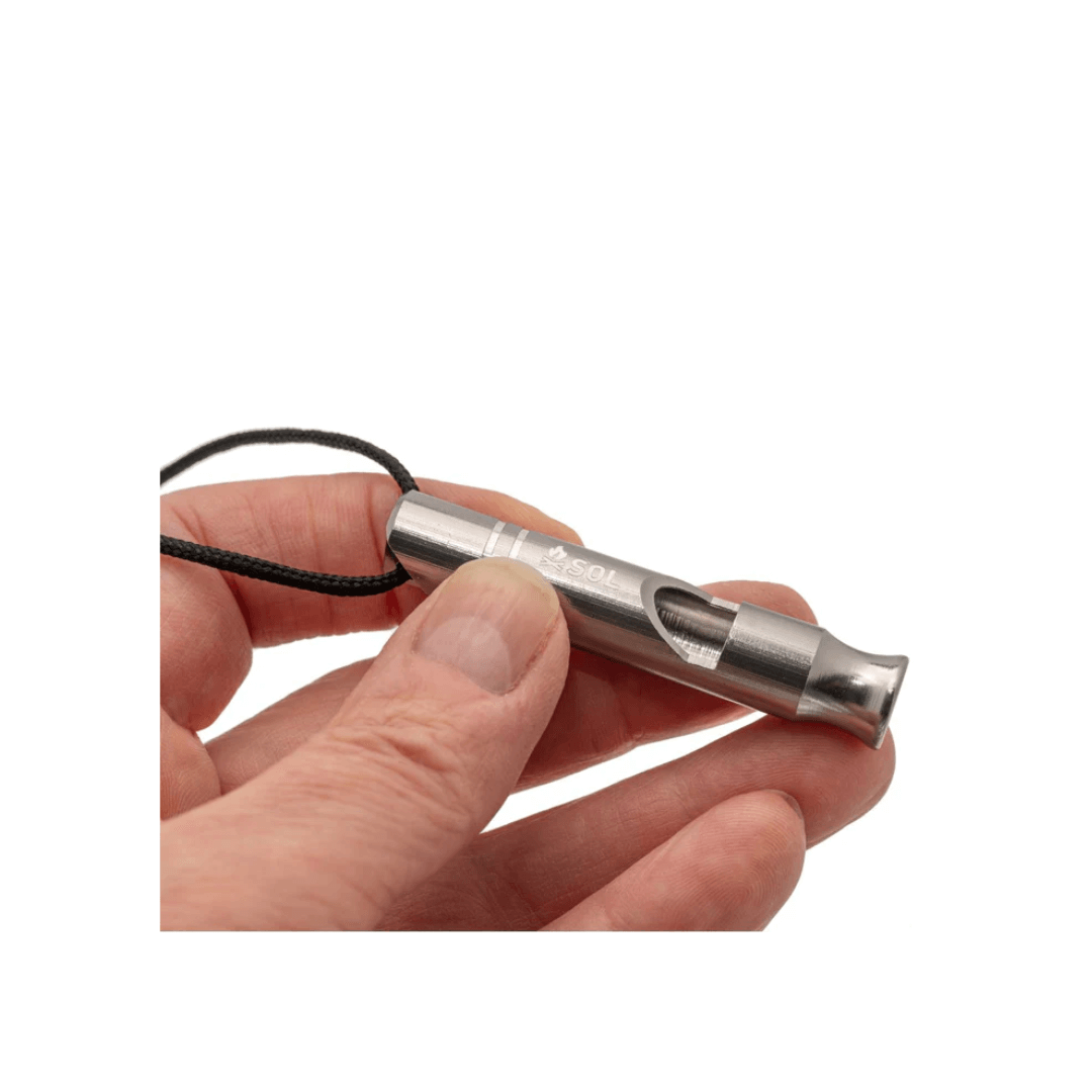 Nødfløjte - SOL Metal Rescue Whistle - 2-pak