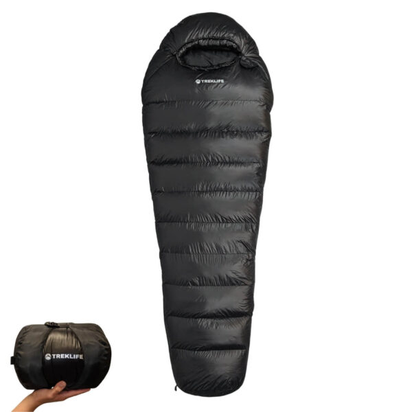 Treklife Down 900 4-sæsons Dunsovepose – Sort – Soveposer