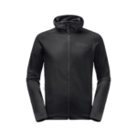 Jack Wolfskin Baiselberg Hooded FZ Fleecejakke - Sort