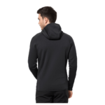 Jack Wolfskin Baiselberg Hooded FZ Fleecejakke - Sort