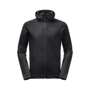 Jack Wolfskin Baiselberg Hooded FZ Fleecejakke - Sort