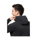 Jack Wolfskin Baiselberg Hooded FZ Fleecejakke - Sort