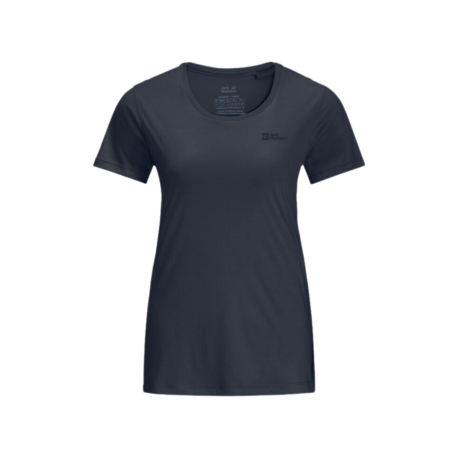 T-shirt til dame – Jack Wolfskin Tech T W – Navy blå