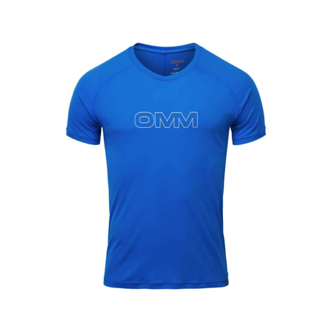 Se T-shirt til herre - OMM Nitro T S/S - Ultra letvægtig - Blå hos Backpackerlife.dk