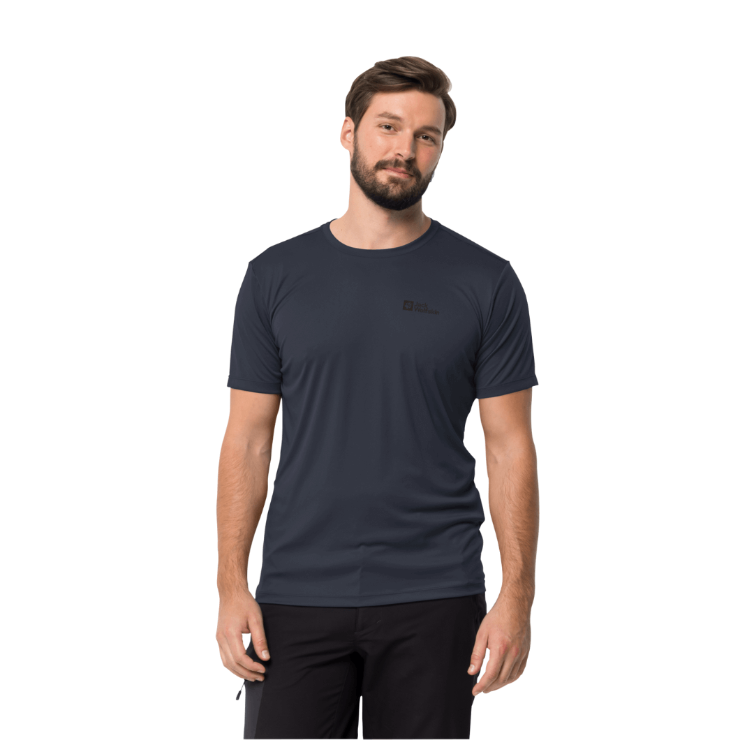 T-shirt til herre – Jack Wolfskin Tech T M – Navy blå