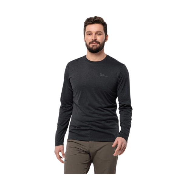 Jack Wolfskin Sky Thermal LS Herretrøje – Sort