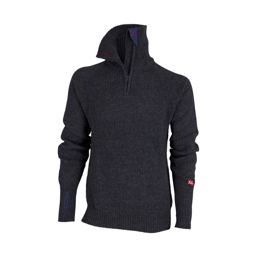 4: Uld sweater - Ulvang Rav Zip - 100% uld - Mørkegrå
