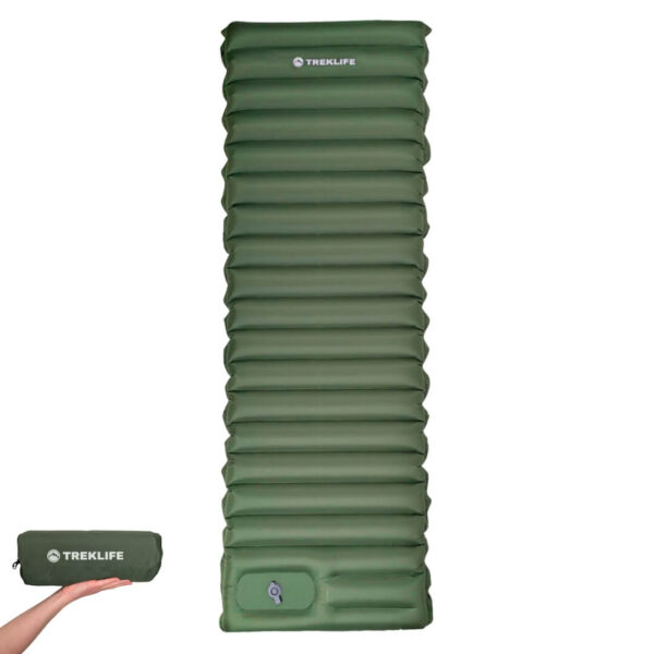 Treklife Connect Liggeunderlag med Fodpumpe – Grøn