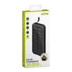 Goobay Solar Powerbank 20.000 mAh med solcellepanel