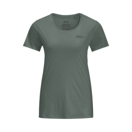 T-shirt til dame – Jack Wolfskin Tech T W – Grøn
