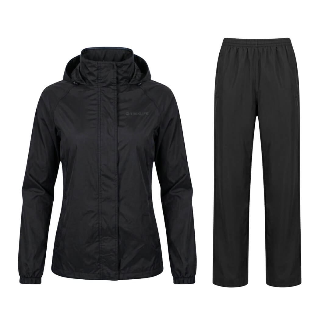 Regnsæt dame - Treklife Rain Packaway - Sort