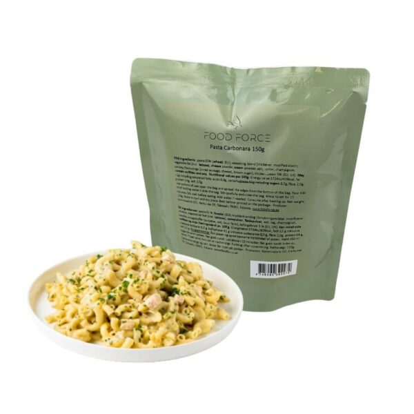 Køb Frysetørret mad - Pasta carbonara hos Backpackerlife.dk