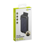 Goobay Solcelle Powerbank 8000 mAh - Sort