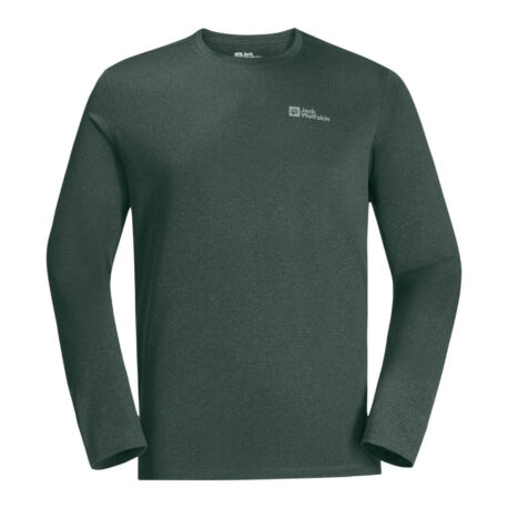 Trøje til herre – Jack Wolfskin Sky Thermal LS T M – Mørkegrøn